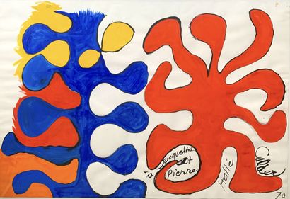 Alexander CALDER (1898 - 1976) - Gouache Alexander CALDER (1898 - 1976)
Sans titre,...