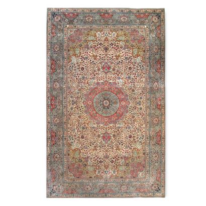 TAPIS - Grand et fin Sino Hereke en soie Large and fine silk Sino Hereke 
Silk velvet...