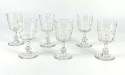 BACCARAT, Partie de service de verres en cristal BACCARAT
Part of service of crystal...