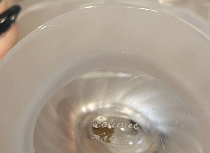 Vase LALIQUE LALIQUE France, Rosine model
Small ovoid vase out of moulded crystal,...