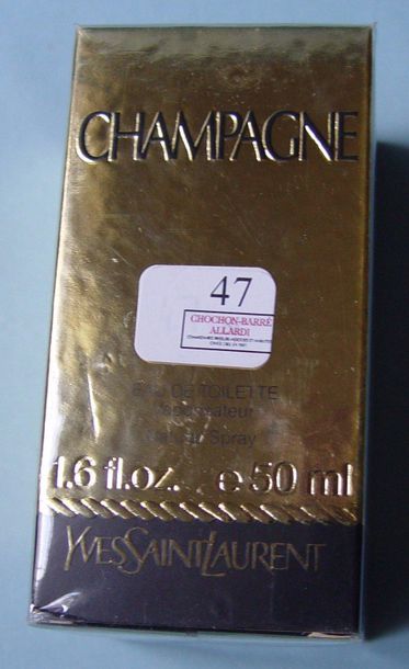 Yves Saint LAURENT "Champagne": Flacon vaporisateur d'Eau de Toilette 50mL + Boîte...
