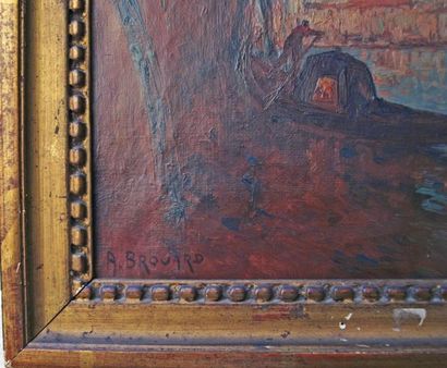 null A. BROUARD (XIXe XXe) : « Venise ».Huile sur toile, signée en bas à gauche....
