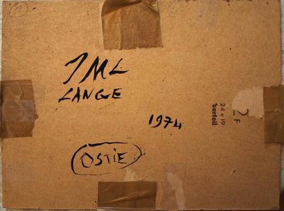 null Jean-Marc LANGE (1945) : "Ostie". Huile sur panneau, signée en bas à gauche,...