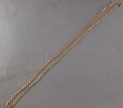 null Collier en or 750°/°° maillons forçats, Poids: 17,07g
