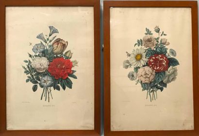  D'après Pierre-Joseph REDOUTÉ (1759-1840)
Fleurs
Deux gravures en couleurs
58x39... Gazette Drouot