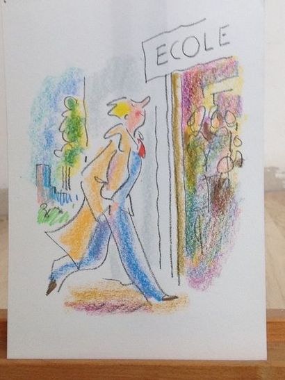 null Maurice ROSY, (1927-2013).

Trois dessins d'illustration aux pastels de couleurs...