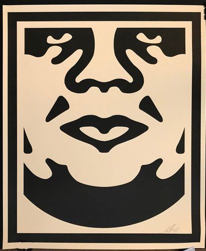 Shepard FAIREY (1970 'André Giant (fond créme),...