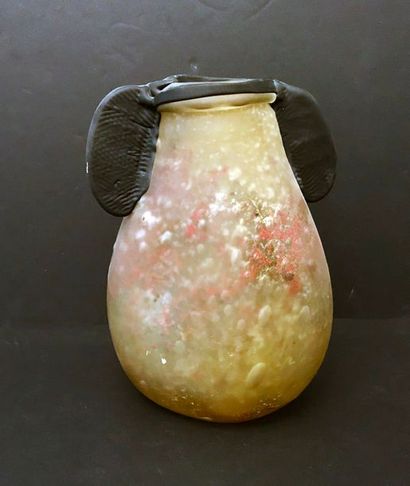 Jean Paul Van Lith (1940) Vase en verre à...