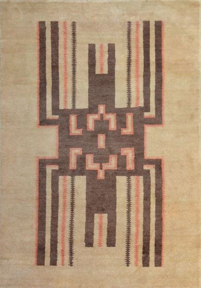 Original tapis art deco. Vers 1930. Velours...