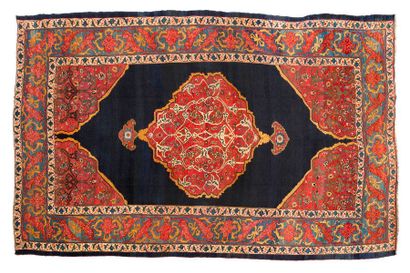 null Important et magnifique BIDJAR sur chaine en laine (Perse), milieu du 19° siècle:...