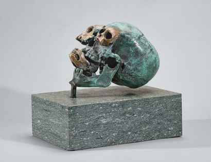 Daniel Spoerri L'albero dei crani - Arbre à crânes : Cranio II-Crâne II, 1993. Sculpture... Gazette Drouot