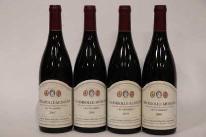  4 Bout. Chambolle Musigny les mombies - Dom. Robert Sirugue - 2005. Gazette Drouot