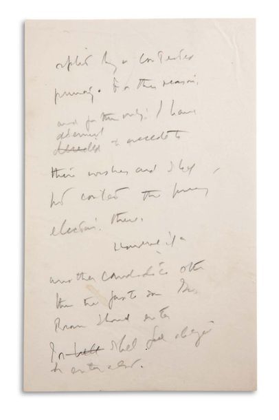 KENNEDY JOHN FITZGERALD (1917-1963). MANUSCRIT autographe (fragment), [1960]; 1 page...