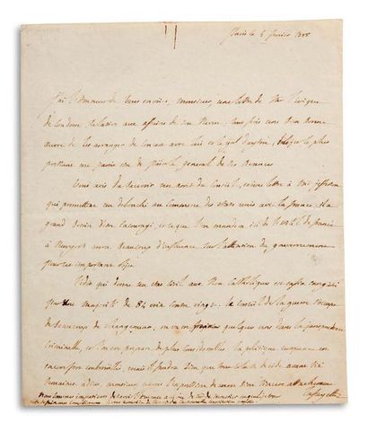 LAFAYETTE MARIE-JOSEPH DE (1757-1834). Signed autograph letter, signed « Lafayette...