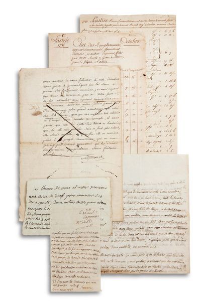 LA PÉROUSE JEAN FRANÇOIS DE GALAUP DE (1741-1788). 3 signed autograph letters; 3...