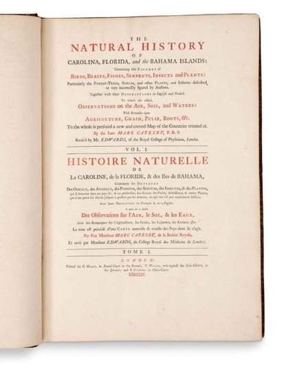 CATESBY MARK (1683-1749). Naturaliste et artiste anglais. The Natural History of...