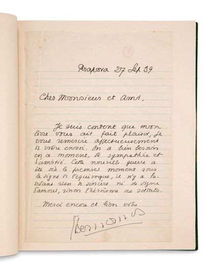  BERNANOS GEORGES (1888-1948) 65 autograph letters signed « G. Bernanos » (one is...