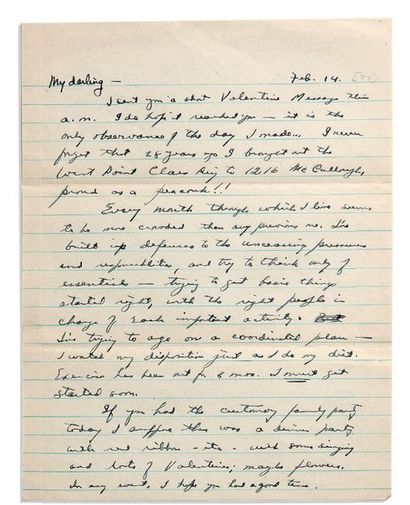 EISENHOWER DWIGHT DAVID (1890-1969). Autograph Letter, signed « Ike », [London] 14...