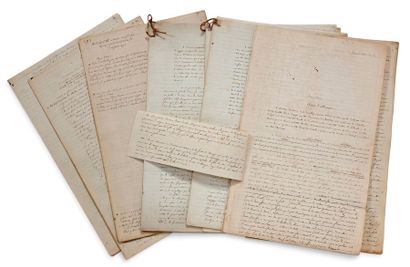NAPOLÉON Ier (1769-1821) Empereur MANUSCRITS dictés avec CORRECTIONS autographes...