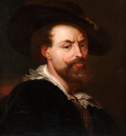 ECOLE FLAMANDE DU XIXE SIÈCLE, D'APRÈS PIERRE PAUL RUBENS (1577-1640) Autoportrait...