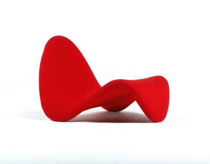 Pierre PAULIN (1927-2009) 
Tongue chaise longue
Woollen sheet
64 x 90 x 85 cm.
Artirfort,...