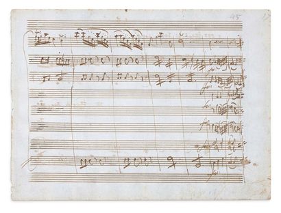 MOZART WOLFGANG AMADEUS (1756-1791) 
MUSICAL autograph MANUSCRIT for the Serenade...
