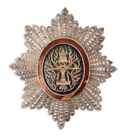 CAMBODGE FIN XIXe-DEBUT XXe SIECLE Grand Cross plaque of the Royal Order of Cambodia...