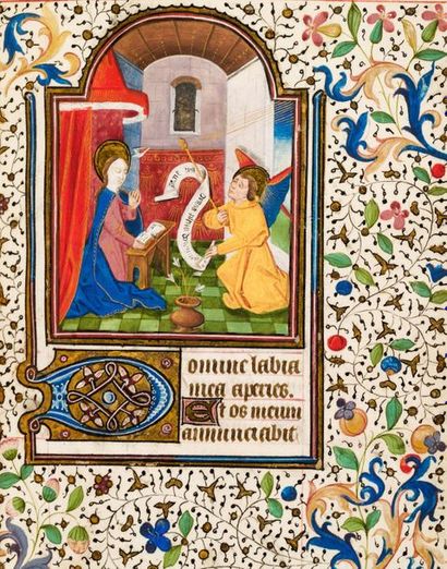 null °Heures de Pierre Fijan (Fitzjean)
Livre d'heures (usage de Besançon)
En latin...