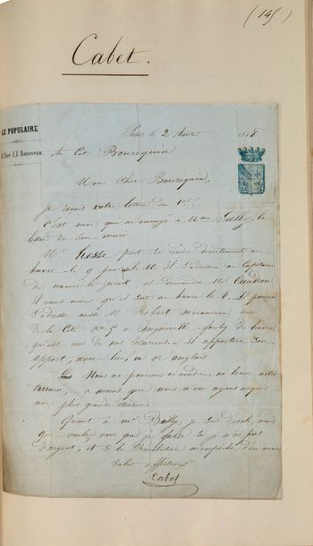 null POLITIQUE.
COLLECTION d'environ 185 lettres ou pièces, la plupart L.A.S., d'hommes...