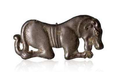 CHINE DU NORD-OUEST CULTURE DE L'ORDOS, IIIe-IIe SIÈCLE AVANT J.-C. 
Plaque en bronze...
