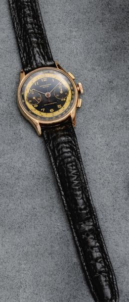 CHRONOGRAPHE SUISSE Vers 1940 Case rose gold case Hand-wound
mechanical
movement...