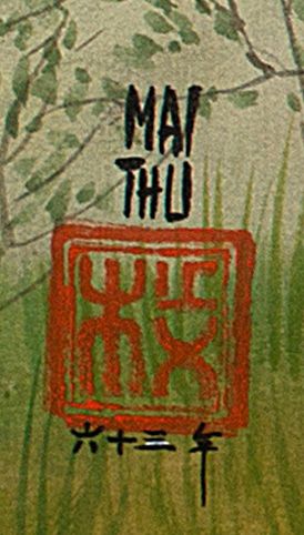 MAI trung THU (1906-1980) Joie de vivre II, 1963
Encre et couleurs sur soie, signée...