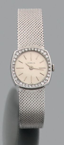 GUBELIN Lady's watch. Hand-wound mechanical movement.
Diamonds, 18k (750) gold.
L.:...