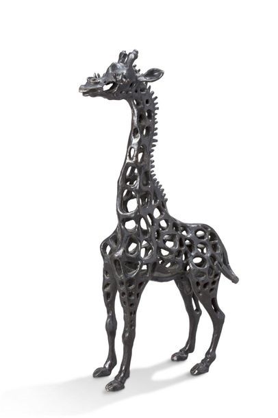 PAULA SWINNEN (NÉE EN 1964) 
Girafe, 1998
Bronze, signé, numéroté 2/8 et daté sur...