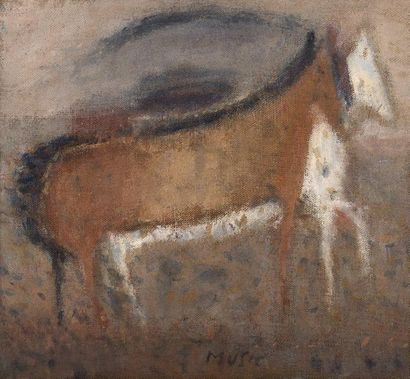 Zoran Antonio MUSIC (1909-2005) Cavallini, 1950
Oil on canvas, signed in the lower...