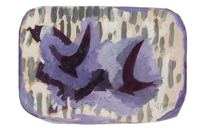 Georges BRAQUE (1882 - 1963) 
*
 L’ordre des Oiseaux, 1962

Huile sur papier marouflé...