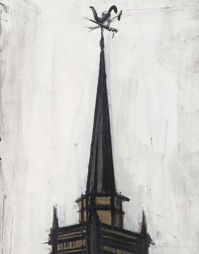 BERNARD BUFFET (1928- 1999) Eglise de Landerneau, 1968
Huile sur toile, signée et...