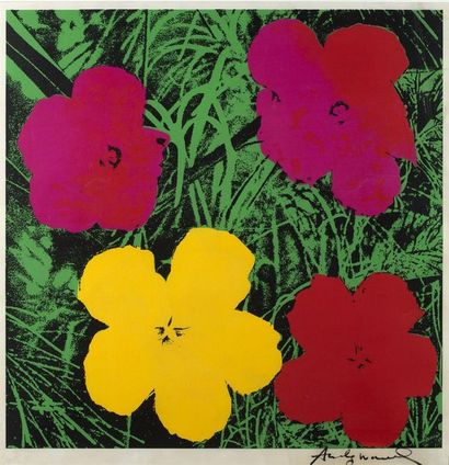 Andy Warhol (1928-1987) Flowers, 1964
Sérigraphie sur papier, signée au feutre en...