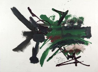 Georges MATHIEU (1921-2012) 
Untitled,2005
Mixed media on paper, signed, dated and...
