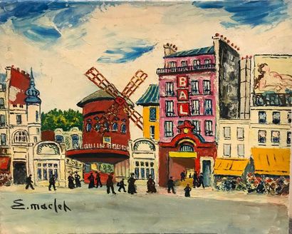 Elisée MACLET (1881-1962) Élisée MACLET (1881-1962)

Le Moulin Rouge

Huile sur toile,...