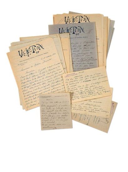 ARCHIPENKO ALEXANDER (1887-1964) 
Meeting of twenty-three signed autograph letters,...