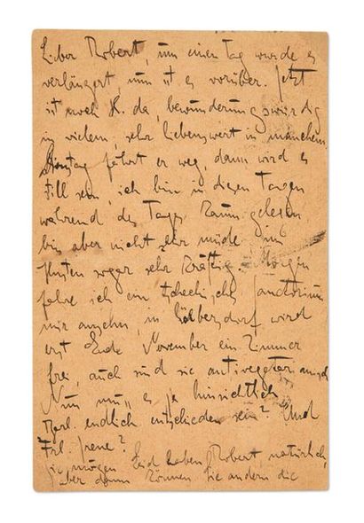 KAFKA FRANZ (1883-1924) 
A set of thirty-eight autograph signed letters addressed...