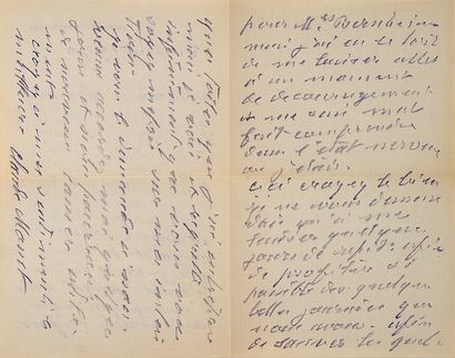 MONET Claude (1840-1926) 
Signed autograph letter addressed to the art critic Arsène...