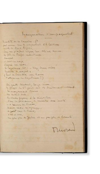 MORAND Paul (1888-1976) 
Twenty-five poems without birds, autograph manuscript signed.
S.d....
