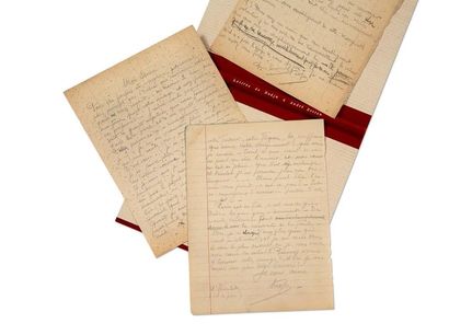 NADJA, LÉONA DELCOURT, DITE (1902-1941) 
Five signed autograph letters addressed...