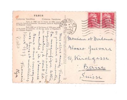 PICABIA Francis (1879-1953) 
Autograph correspondence signed in Méraud GUEVARA.
Circa...