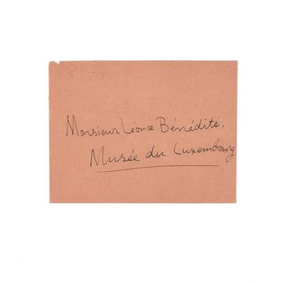BONNARD Pierre (1867-1947) 
Lettre autographe signée adressée à Léonce BÉNÉDITÉ.
Le...