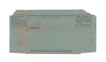 PICABIA OLGA (1905-2002) 
Carte autographe signée de Olga et de Francis Picabia adressée...