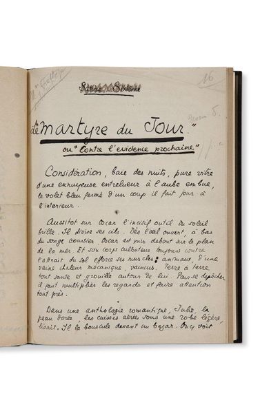 PONGE FRANCIS (1899-1988) 
Twelve small writings, autograph manuscript signed.
Circa...