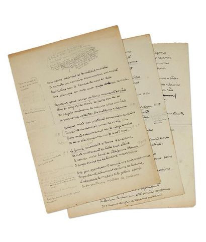 PROUST Marcel (1871-1922) Set of signed autograph letters, manuscripts, original...